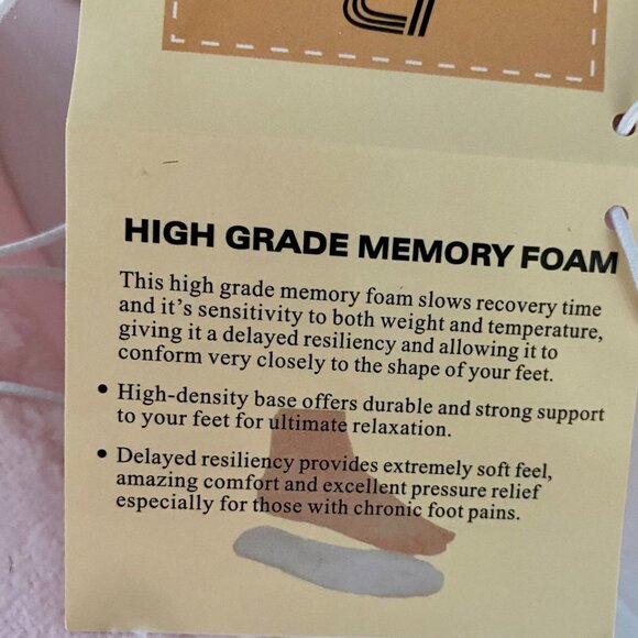 Dena Lives Ultra Soft Memory Foam Slippers Indoor Outdoors Pink Large NEW NWT - Picture 10 of 11